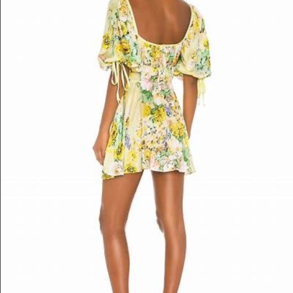 For Love And Lemons Yellow Floral Mini Dress - Picture 5 of 10